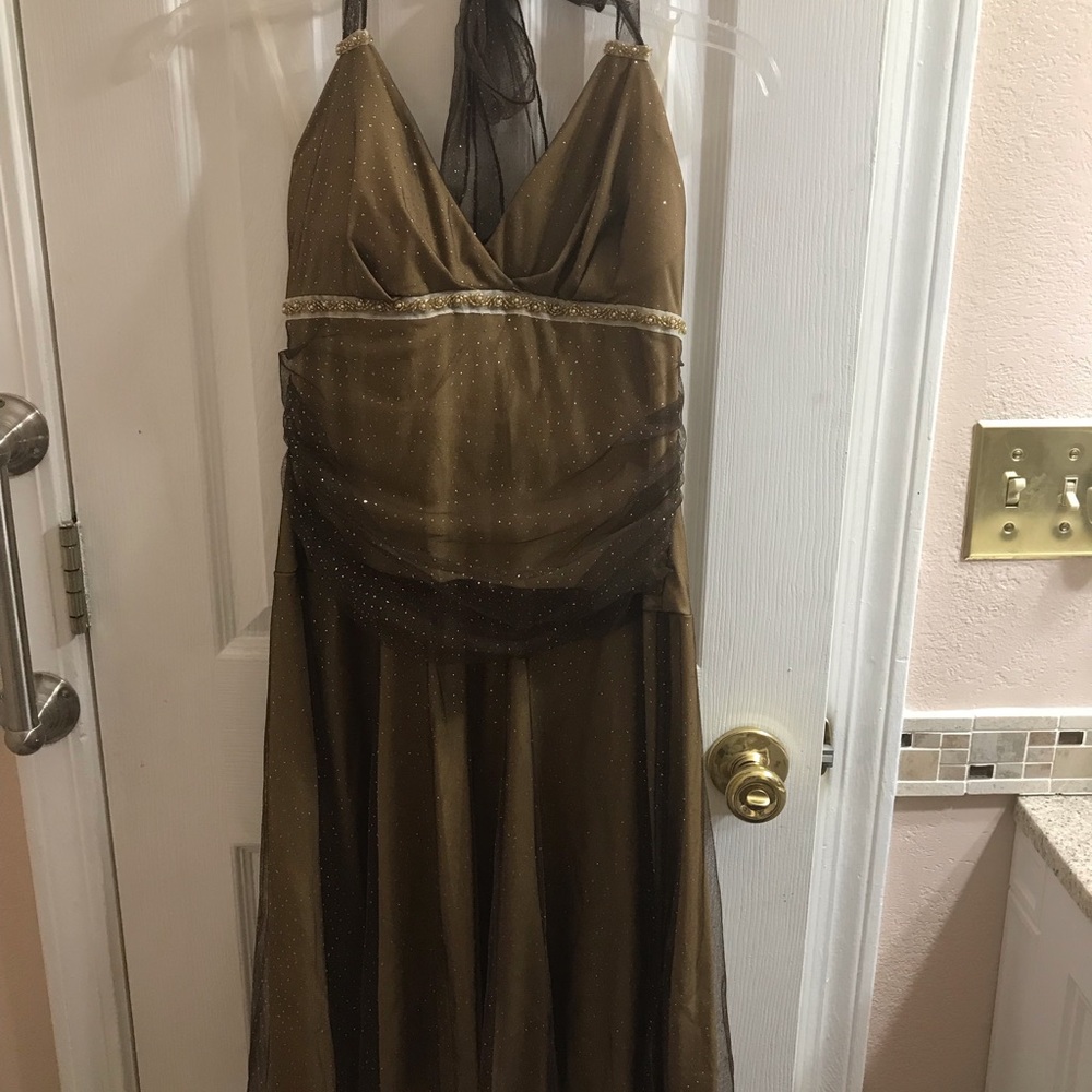 Brown and Cream Dress